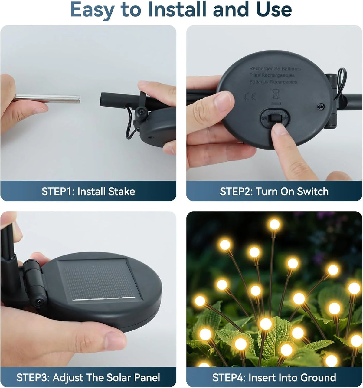 19.05ft Warm White USB- Curtain Lights with 8 Lighting  Garden Lights.