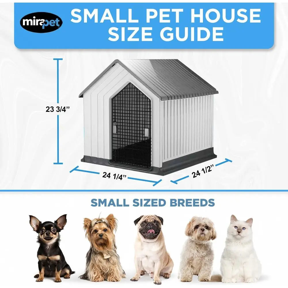Sturdy Waterproof Plastic Dog House for Small Dogs.