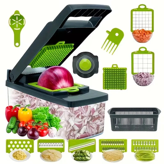 14 in 1 Multifunctional Vegetable Chopper.Food Grate Food Chopper. Vegetable Slicer Dicer Cut
