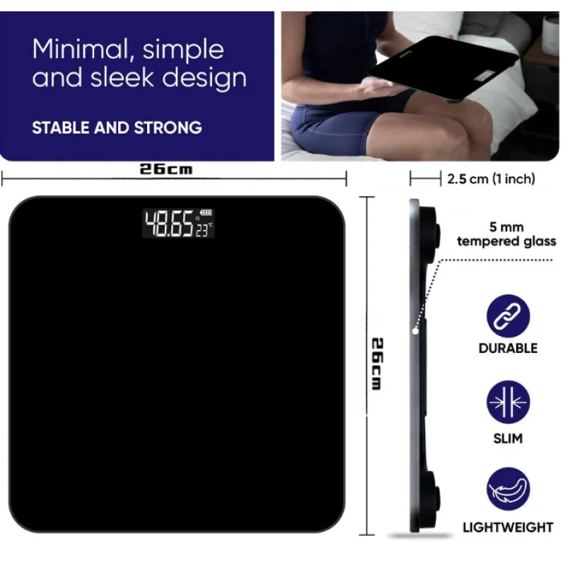 This New, High-Precision Digital Weight Scale Features a High-Definition LCD Display with a Backlight..
