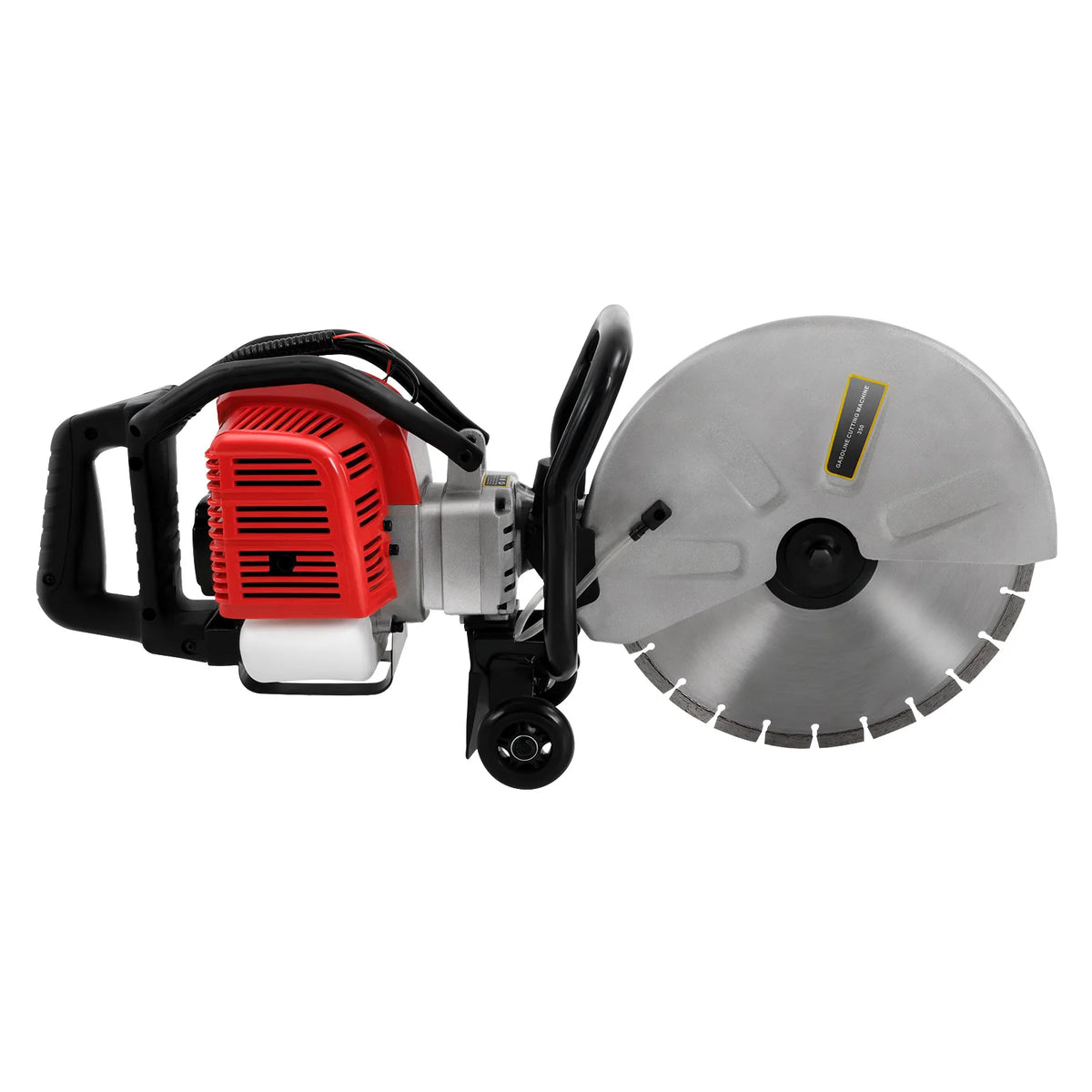 JH-350 Gas Concrete Cutting Saw with 52cc 1400W, 350mm Masonry Saw for Asphalt, Granite and Porcelain