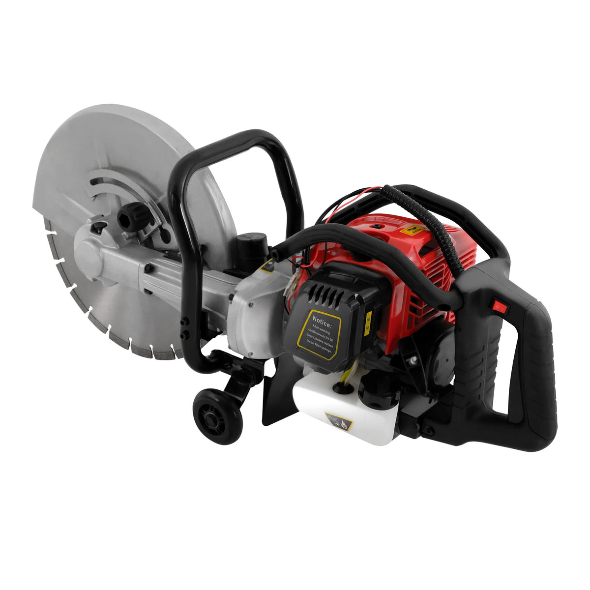 JH-350 Gas Concrete Cutting Saw with 52cc 1400W, 350mm Masonry Saw for Asphalt, Granite and Porcelain