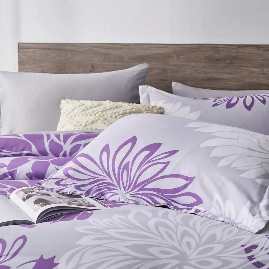7 Pieces Chic Floral Printed Bed Comforter Sets, Queen King, ., Bed In A Bag, .