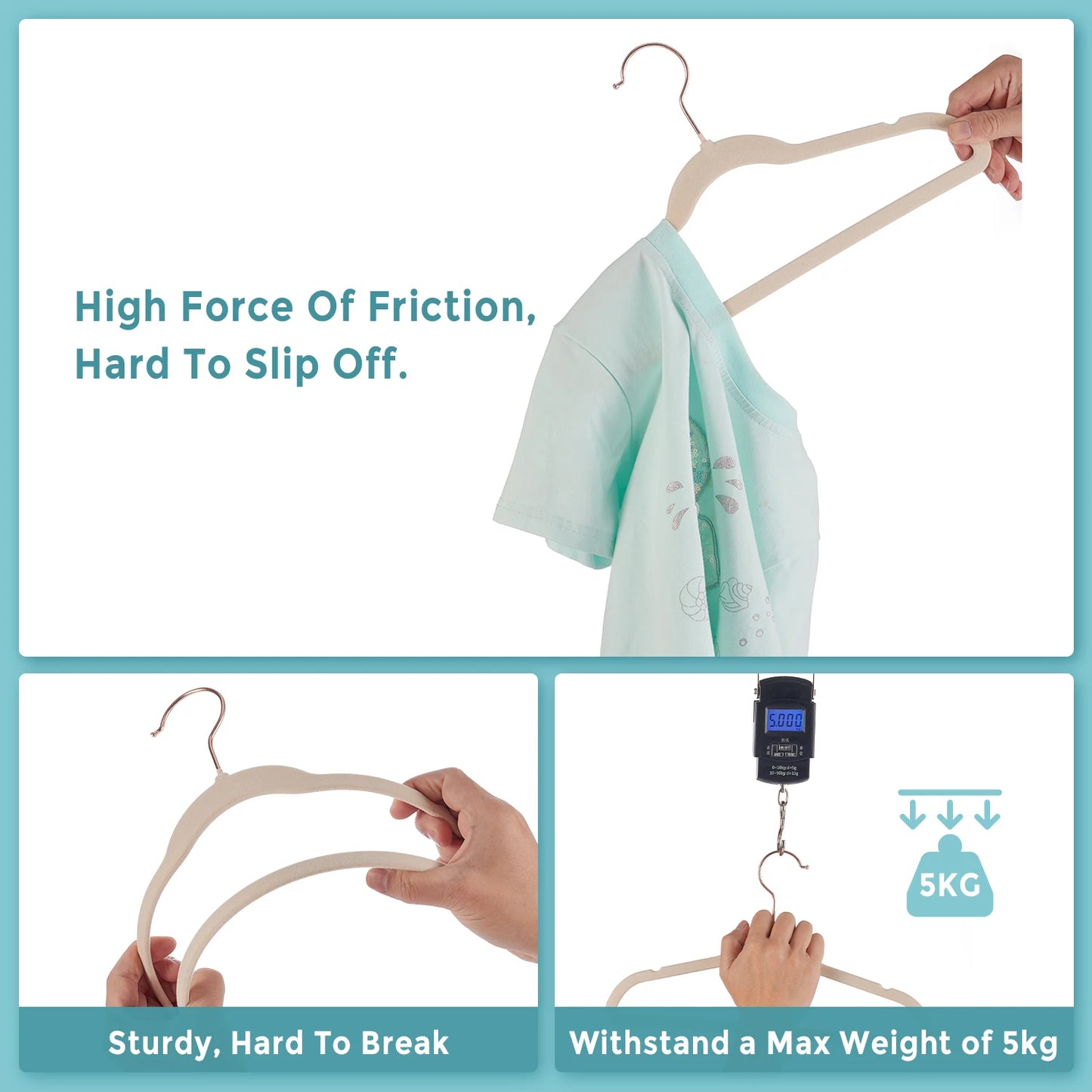 Baby Velvet Hangers 30/50 Pack - 11 Inch Premium Felt Non Slip Kids Hanger for Infant & Toddler Clothes.