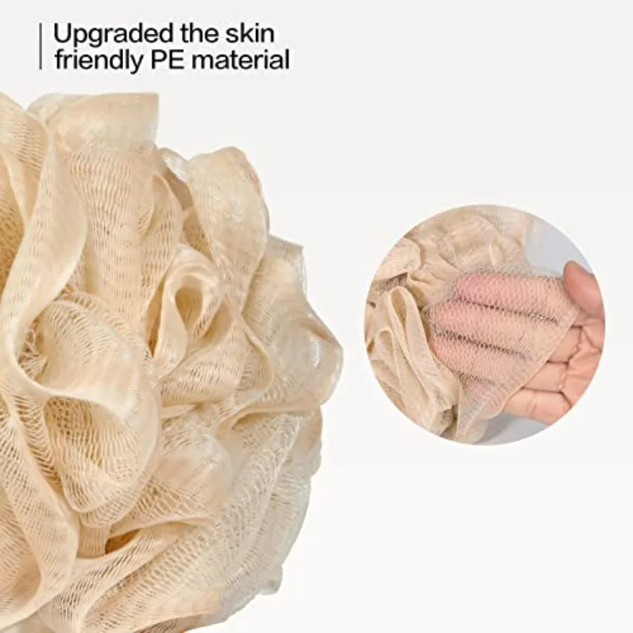 Loofah Bath Sponge Shower Loofahs, 4 Pack Soft Loofa Exfoliating Body Scrubber