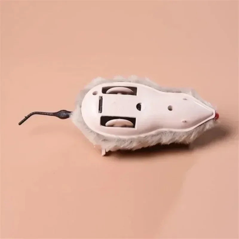 1Pc Funny Lifelike Plush Mouse Running Rat Toy for Cats