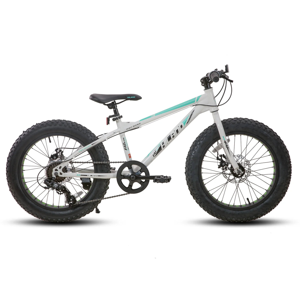 Hiland 20/24/26 Inch Kids Mountain Bike Fat Tire Dual-Disc Brake Shimano 7-Speed Beach Bicycle for Ages 5+ Years Old Boys And Girls