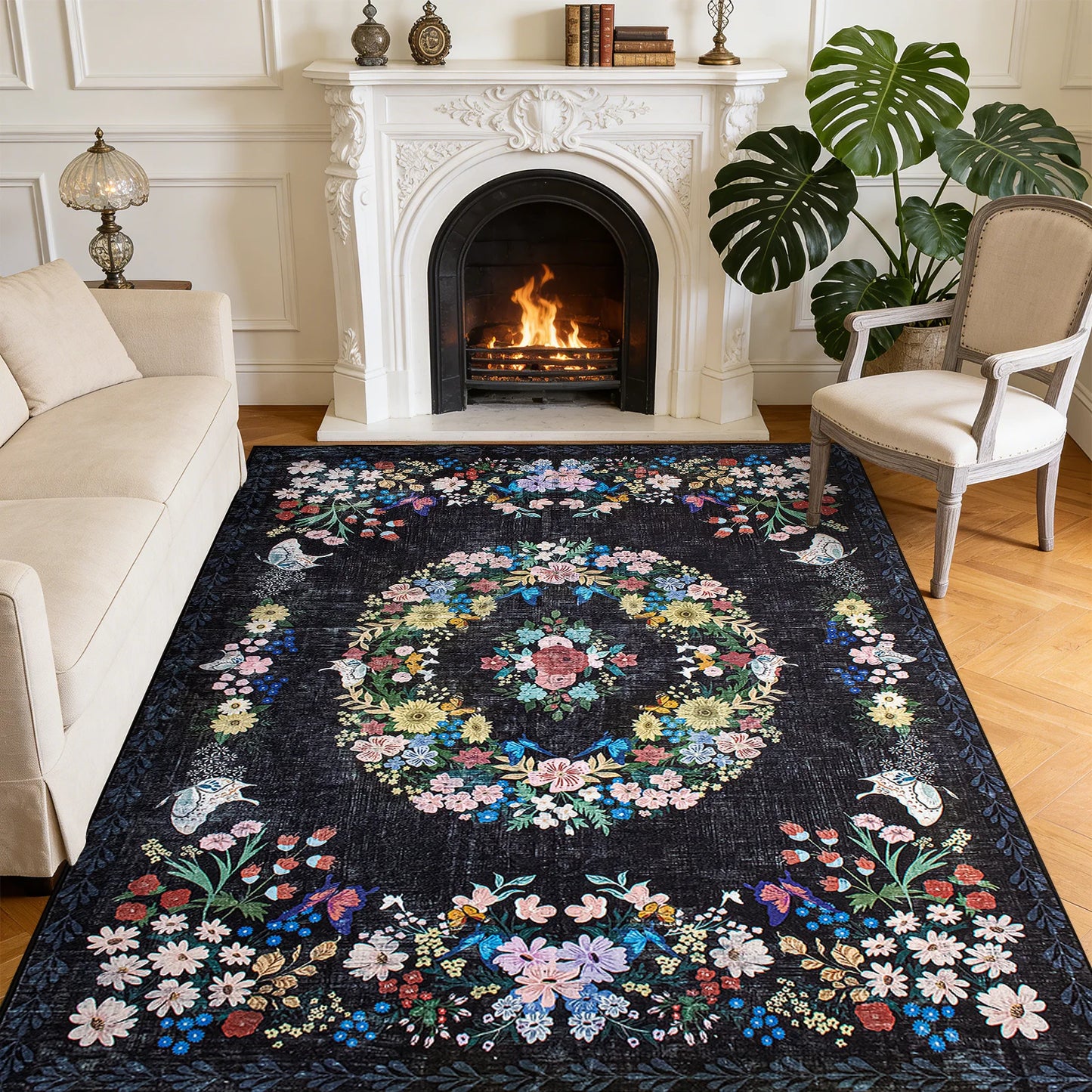 Living Room Rug, 8x10 Washable Area Rugs