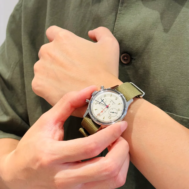 Seagull 1963 International Edition Watch for Men Chronograph Manual Winding .