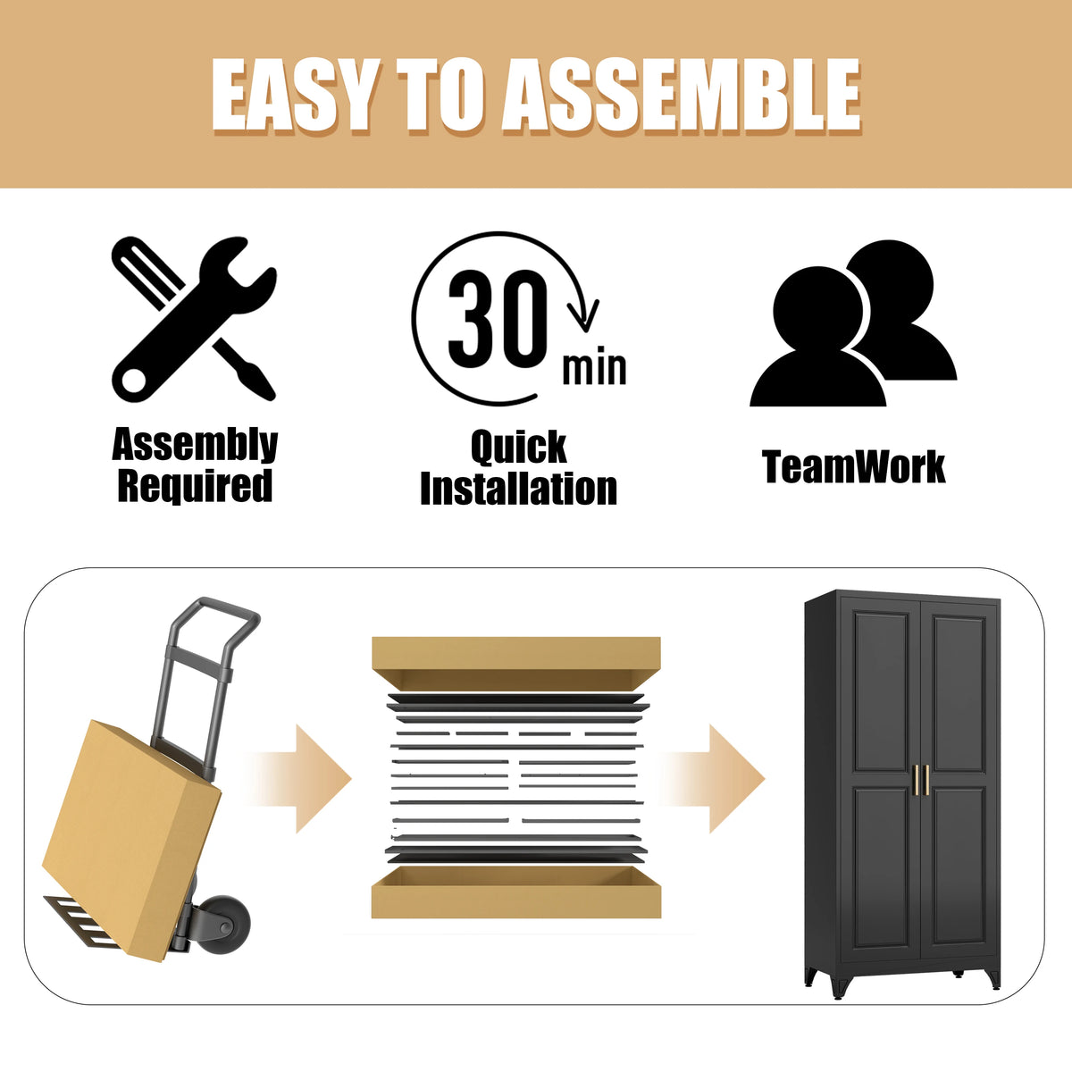 Steel Long Adult Modern Steel Armoire Wardrobe Storage Closet with 2 Doors and Shelves .