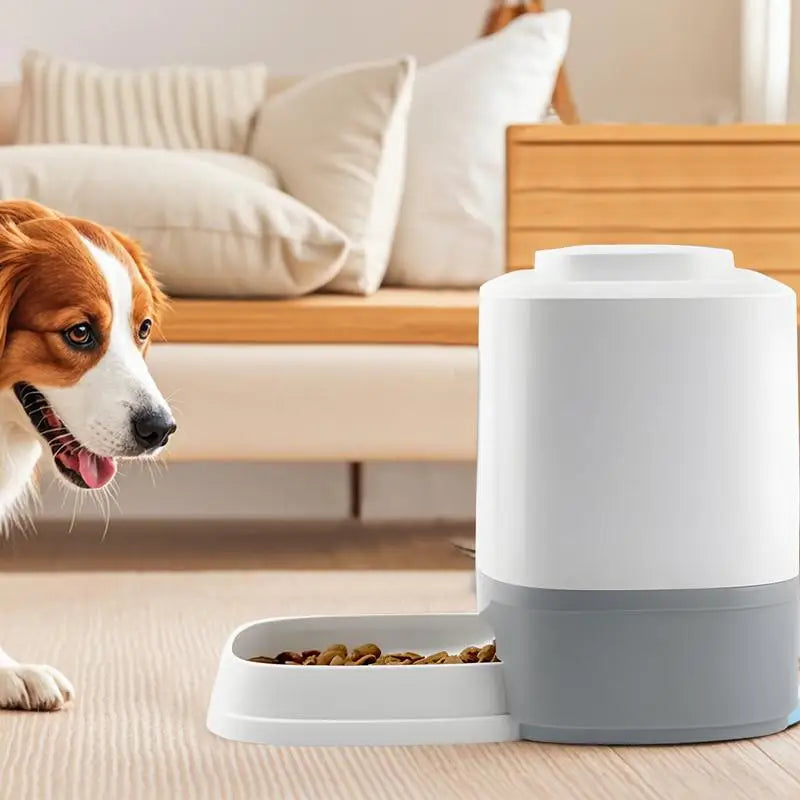 Cat Food Dispenser 1.5L Press Automatic Dog Treat Feeder With Bowl Slow Feeding Bowl Interactive Enrichment Toys For Small