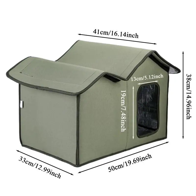 Cat House Waterproof Outdoor Winter Warm Pet Cat Cave. Foldable and Washable .