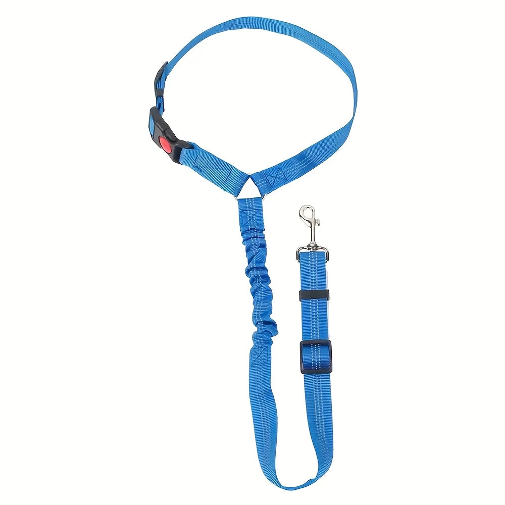 Car seat belt, elastic and retractable dog leash, non-slip adjustable dog leash.