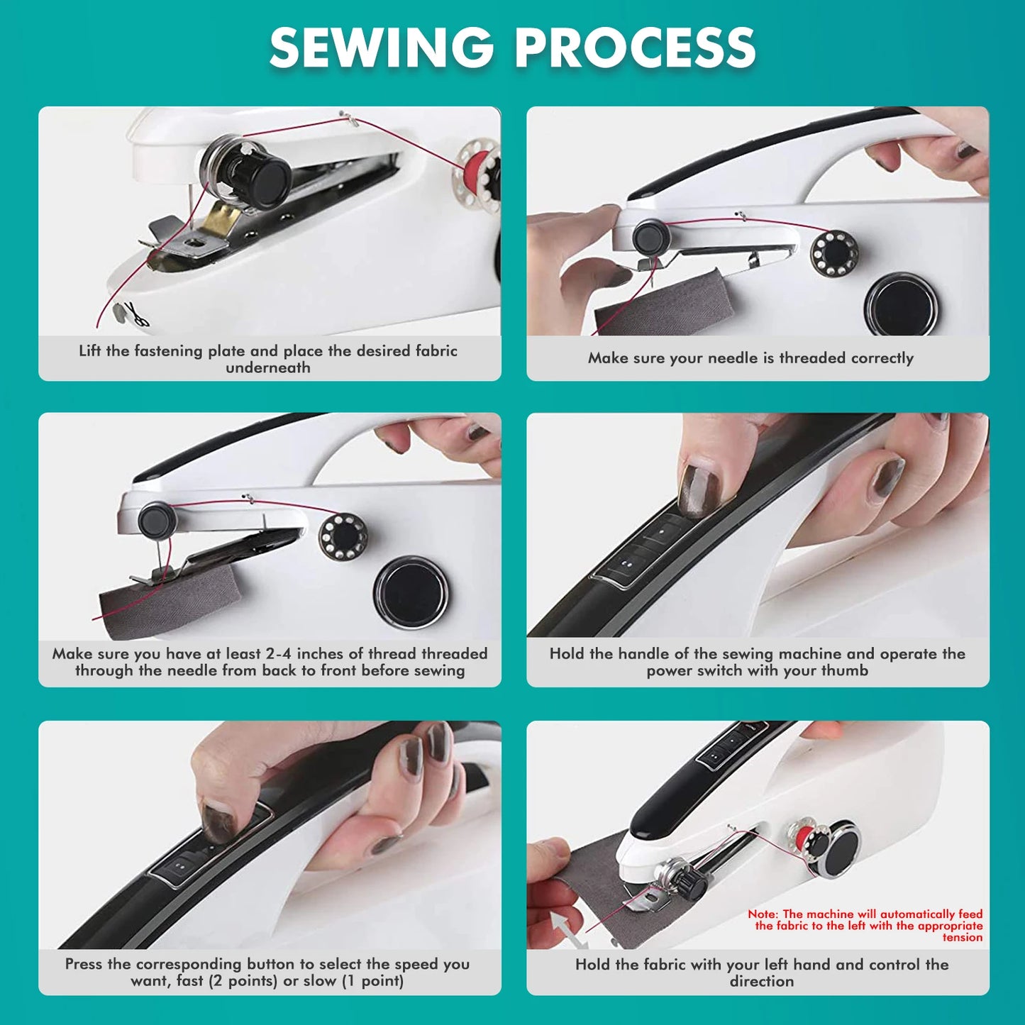 Mini Handheld Sewing Machine, Portable Electric Sewing Machine.