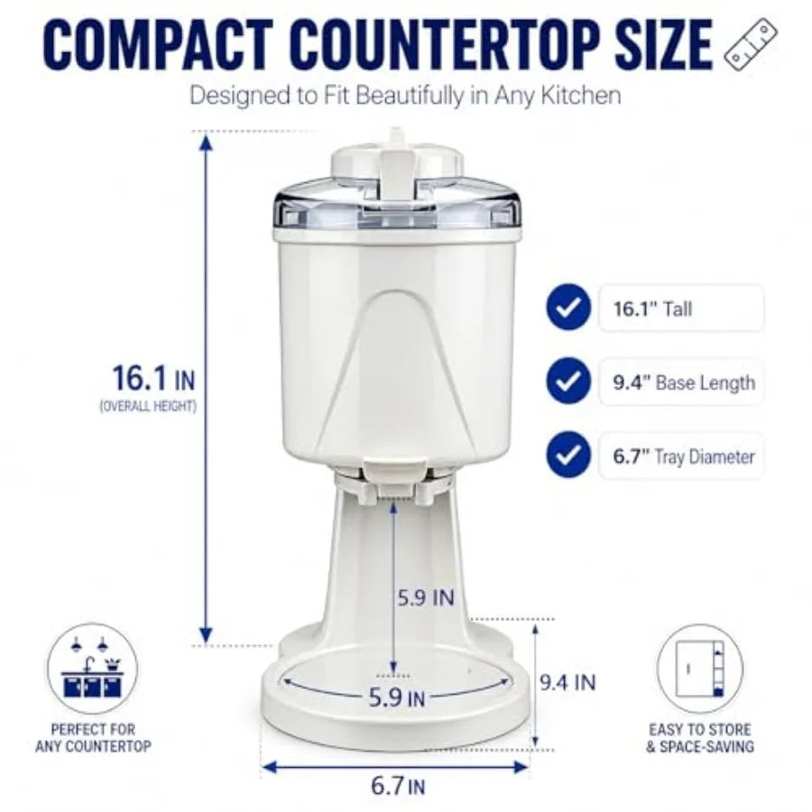 Soft Serve Ice Cream Machine for Home, 1 Quart Ice Cream Maker Machine with Freezer Bowl, .
