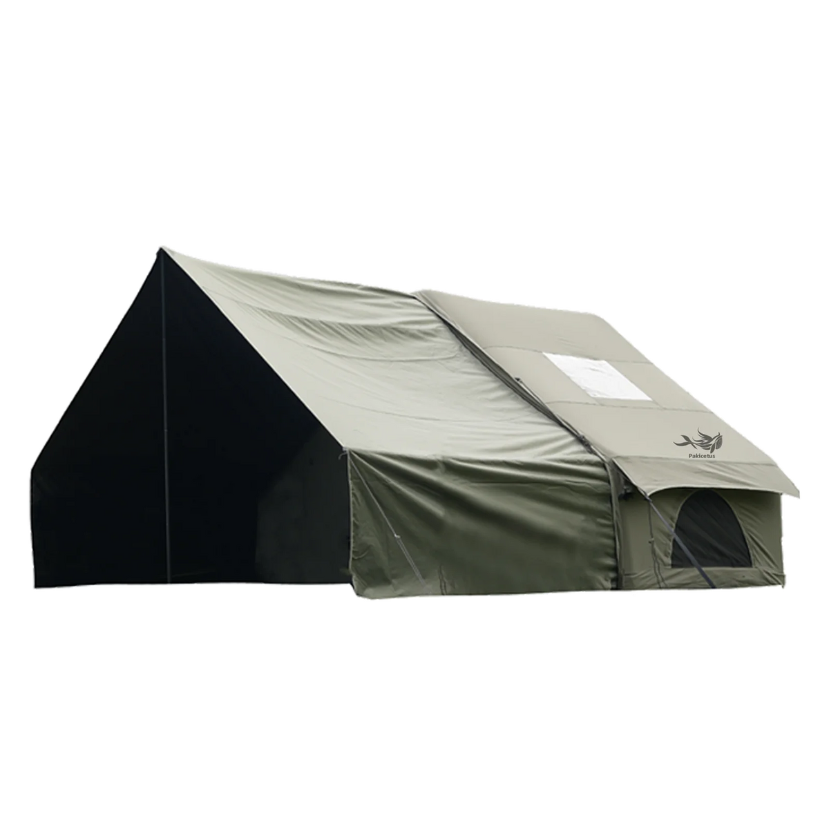 PAKICETUS Large Luxury Inflatable Glamping Tent with Manual Hand Pump, Easy Setup 4 Season Anti-Snow Spacious Family Shelter, Weatherproof Air Tent .