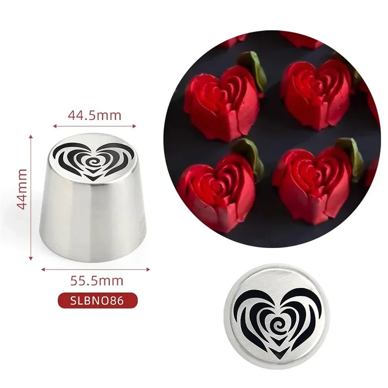 Stainless Steel Oversized Piping Rose Pattern