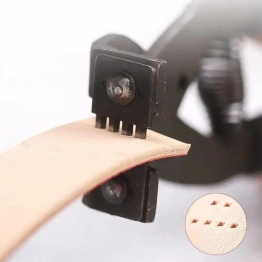 1Pc Leather Craft Hole Punch Tool 4mm Hole Puncher Carbon Steel Leather Craft Hand Tool.