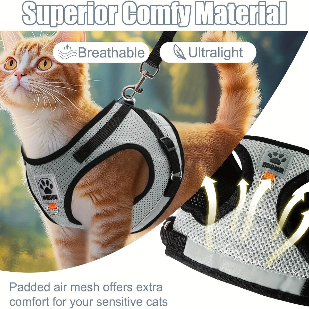 Pets Collar, Harness, Cats Pet Products Kitten Accessories. Harness Leash Things Breast-band Supplies For Cat .