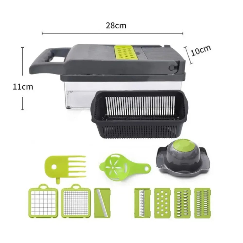 Multifunctional Vegetable Chopper 14/16 in 1 Food Slicer Dicer Grater with Handle.