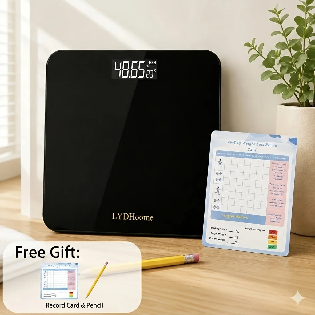 This New, High-Precision Digital Weight Scale Features a High-Definition LCD Display with a Backlight..
