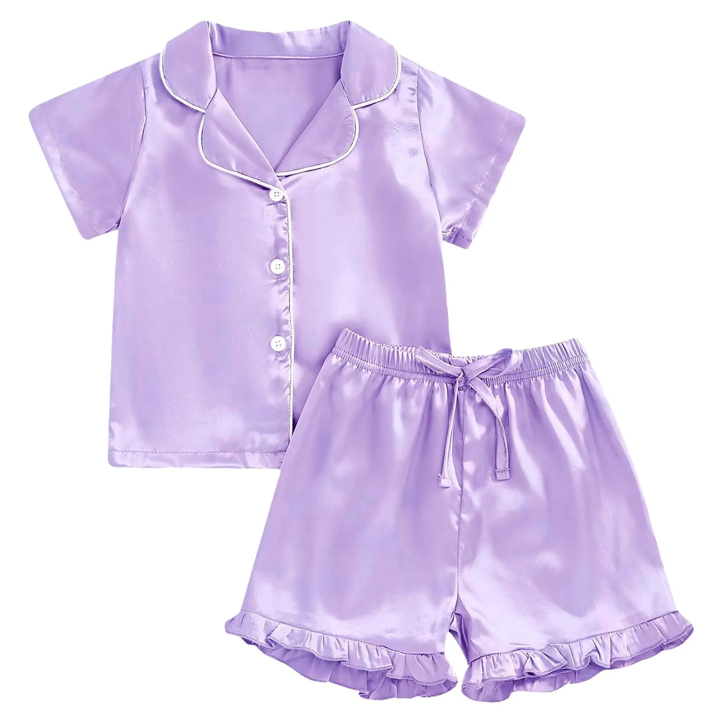 Baby Girl Warm Clothes Toddler Silk Pajamas  Slippers