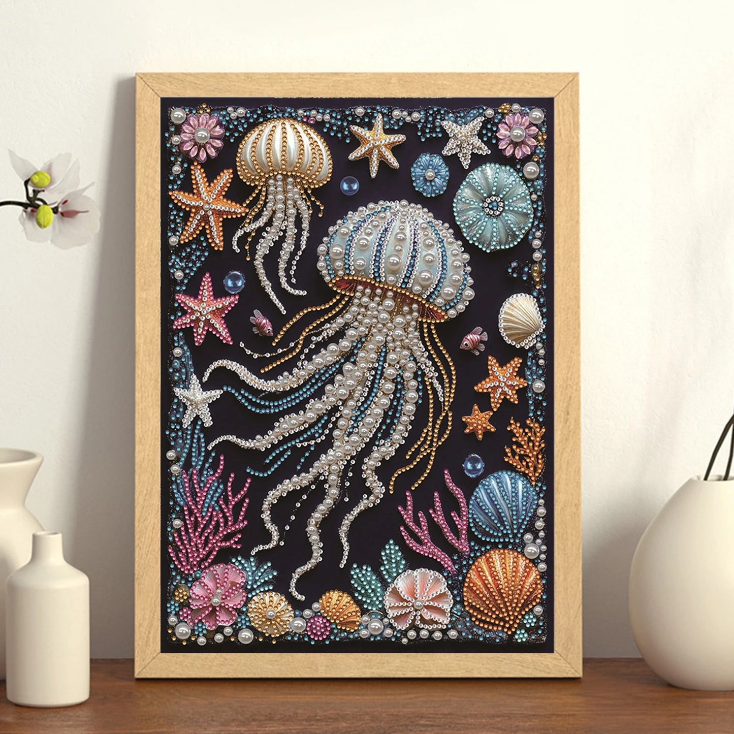 Owl Jellyfish Special Shaped  Diamonds Paintings 30x40cm