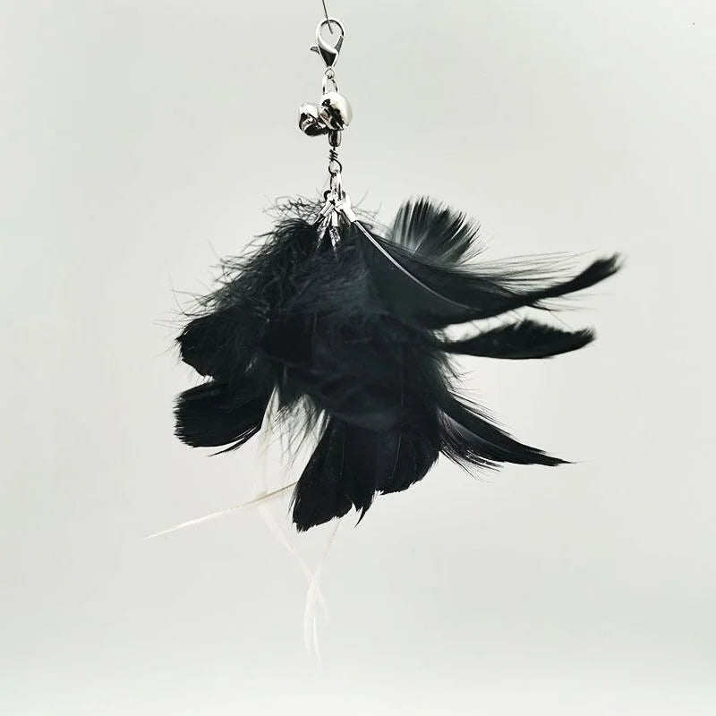Bird/Feather Cat Wand with Bell Powerful Suction Cup  Cats Kitten Hunting Exercise
