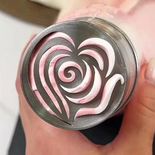 Stainless Steel Oversized Piping Rose Pattern