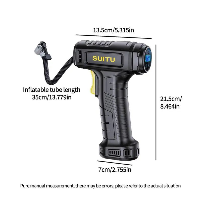 Portable Wireless Car Inflatable Pump 120W Electric Vehicle Tire Inflator.