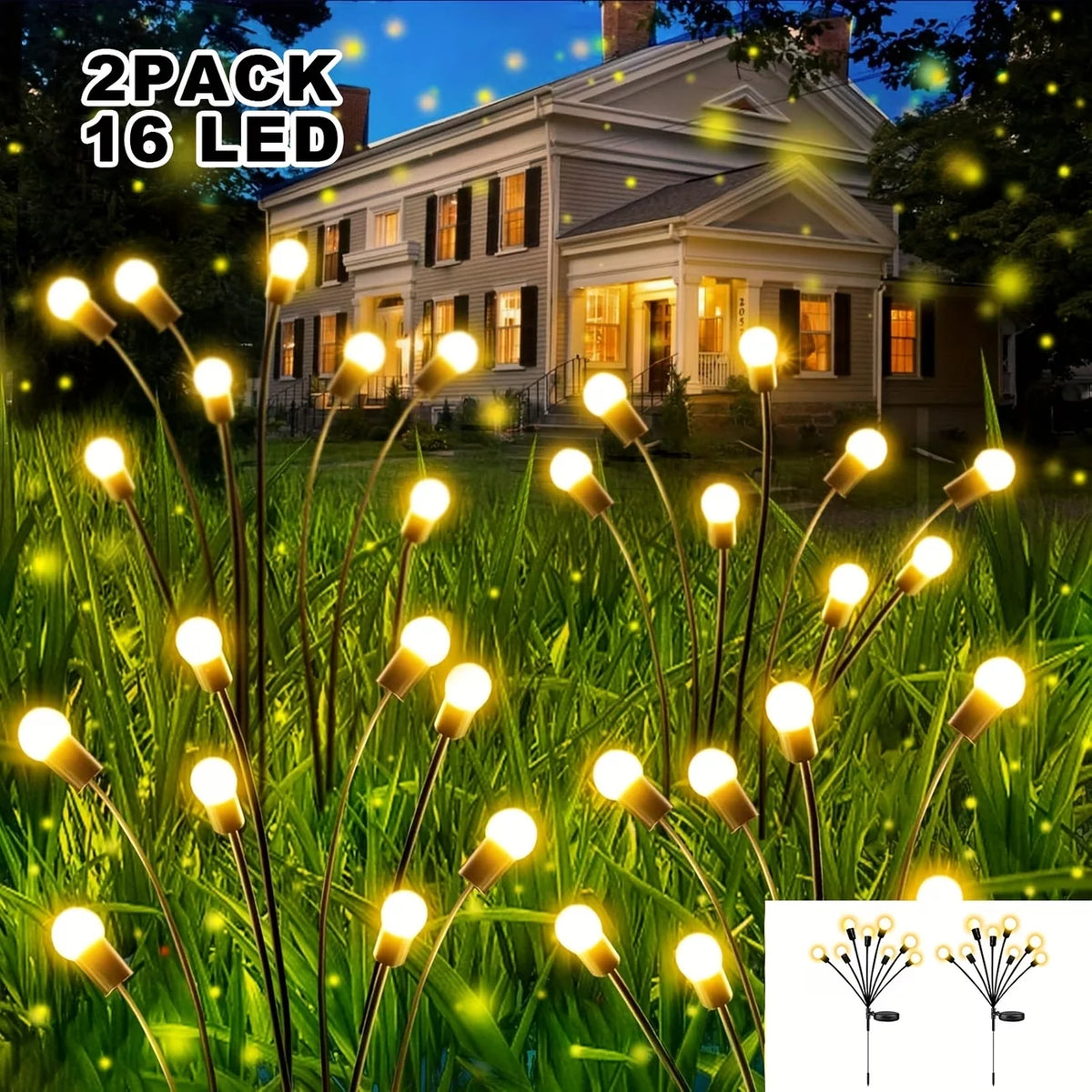 19.05ft Warm White USB- Curtain Lights with 8 Lighting  Garden Lights.
