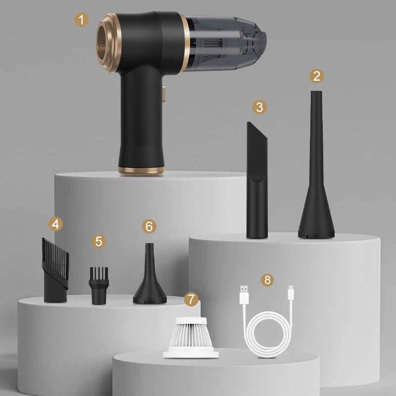 Wireless Car Vacuum Cleaner for Cleaning Bedroom Carpets.