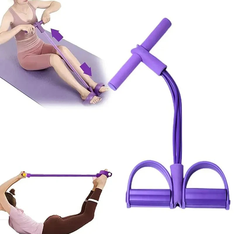 1PC Home Fitness Resistance Bands Set - 4 Elastic Pull Ropes for Full Body Workout