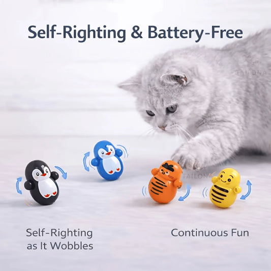 10-Pack Self-Rolling Interactive Cat Toys, No Batteries Required,