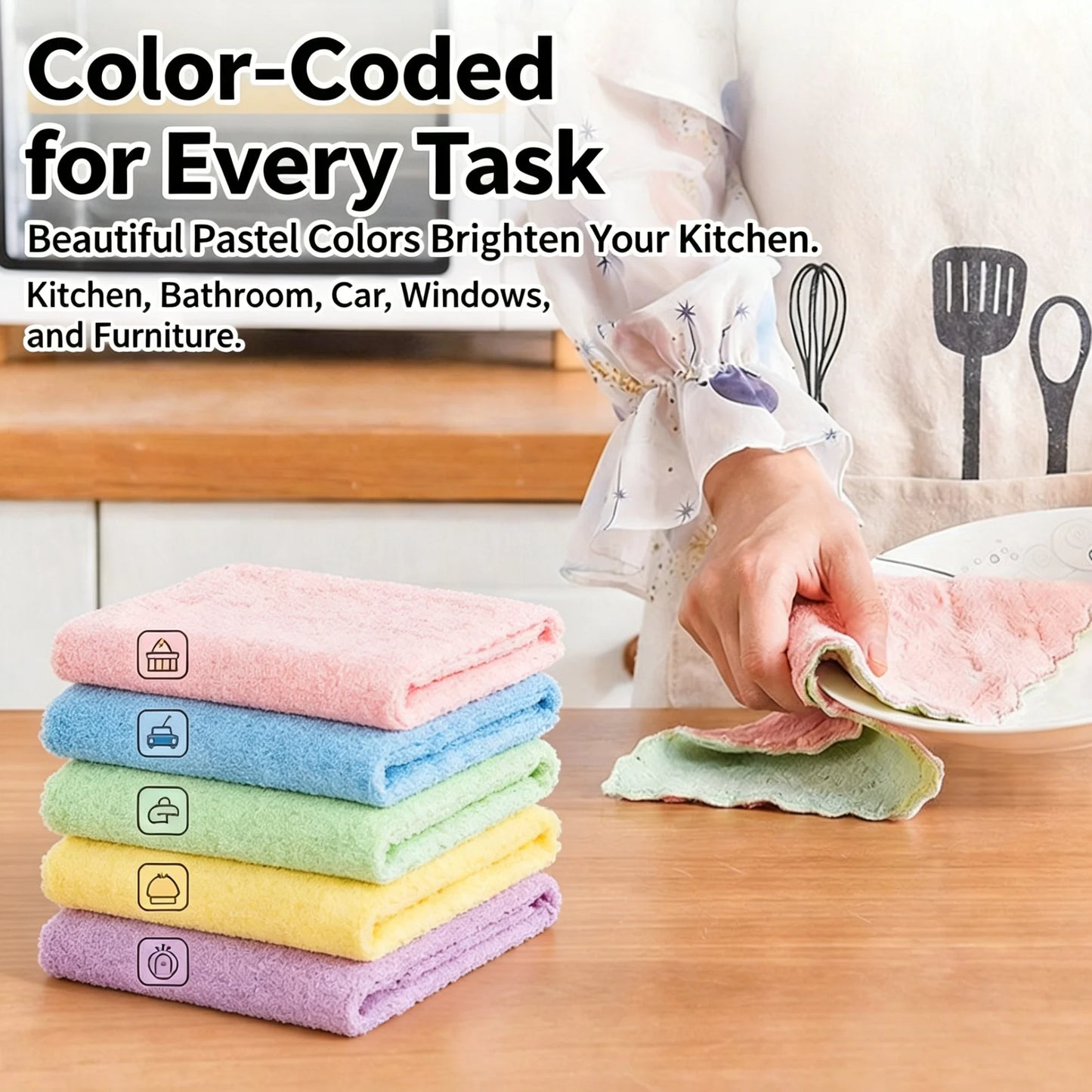 20 Pack Microfiber Dish Cloths