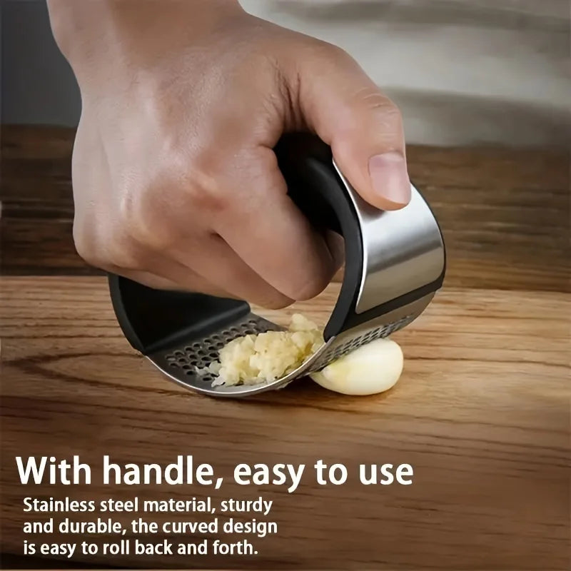 Stainless Steel Garlic Press 10cm,