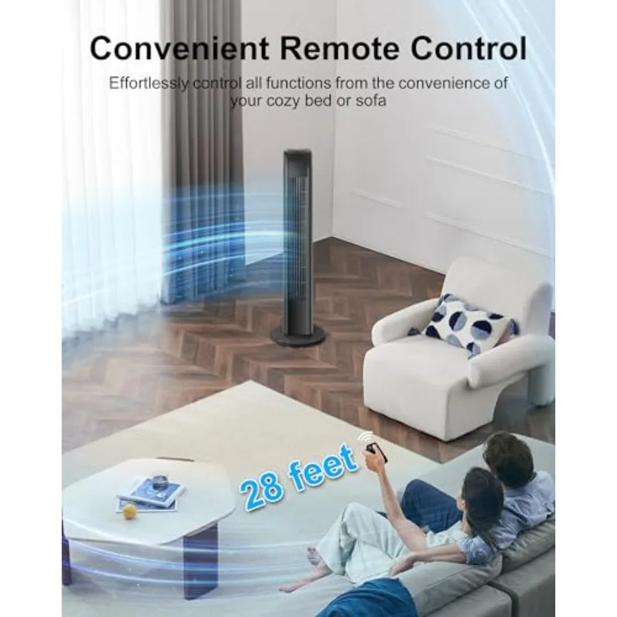 Oscillating Tower Fan with Remote