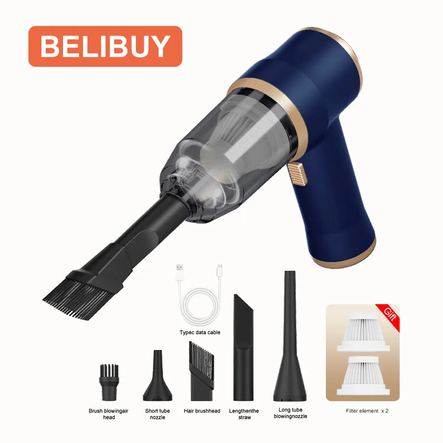 Wireless Car Vacuum Cleaner for Cleaning Bedroom Carpets.