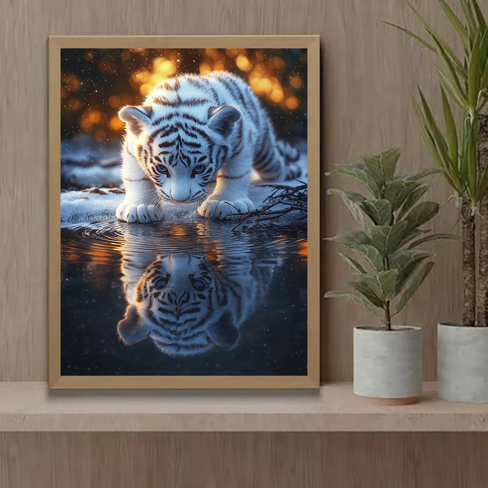 5D DIY Diamond Art Full Mosaic Craft Kit Eye-Catching Visual Effect Wall Picture .