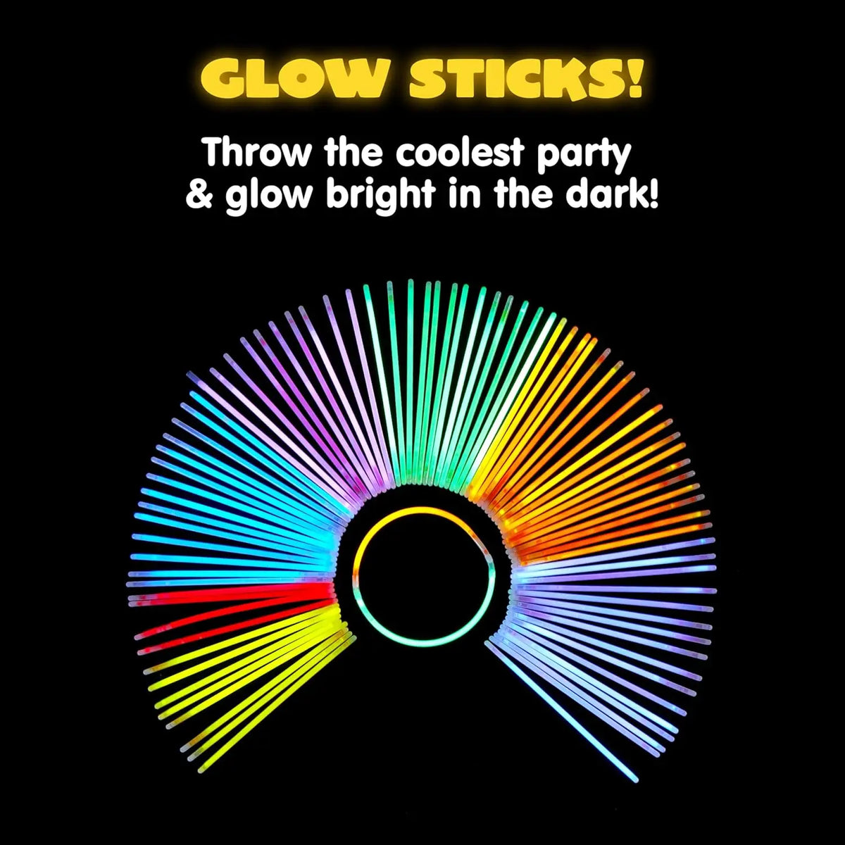 144/400/800 Pcs 8" Glowsticks Halloween Supplies Pack Glow in the Dark Party Favors.
