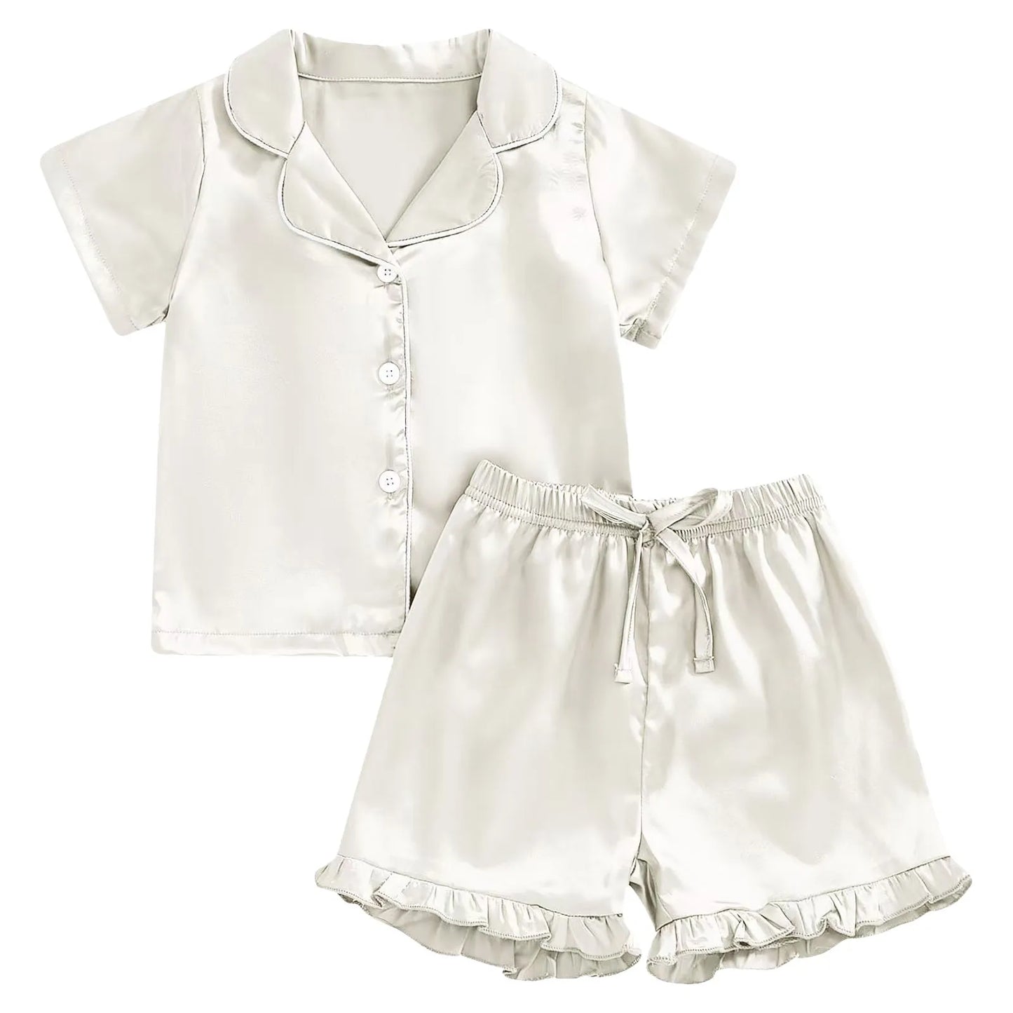 Baby Girl Warm Clothes Toddler Silk Pajamas  Slippers